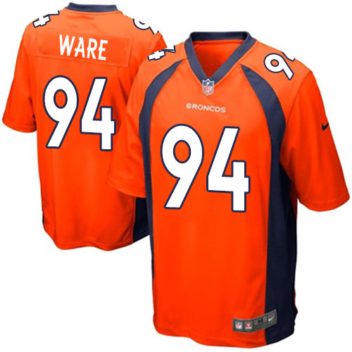 Youth Elite DeMarcus Ware Nike Jersey Orange Home - #94 NFL Denver Broncos